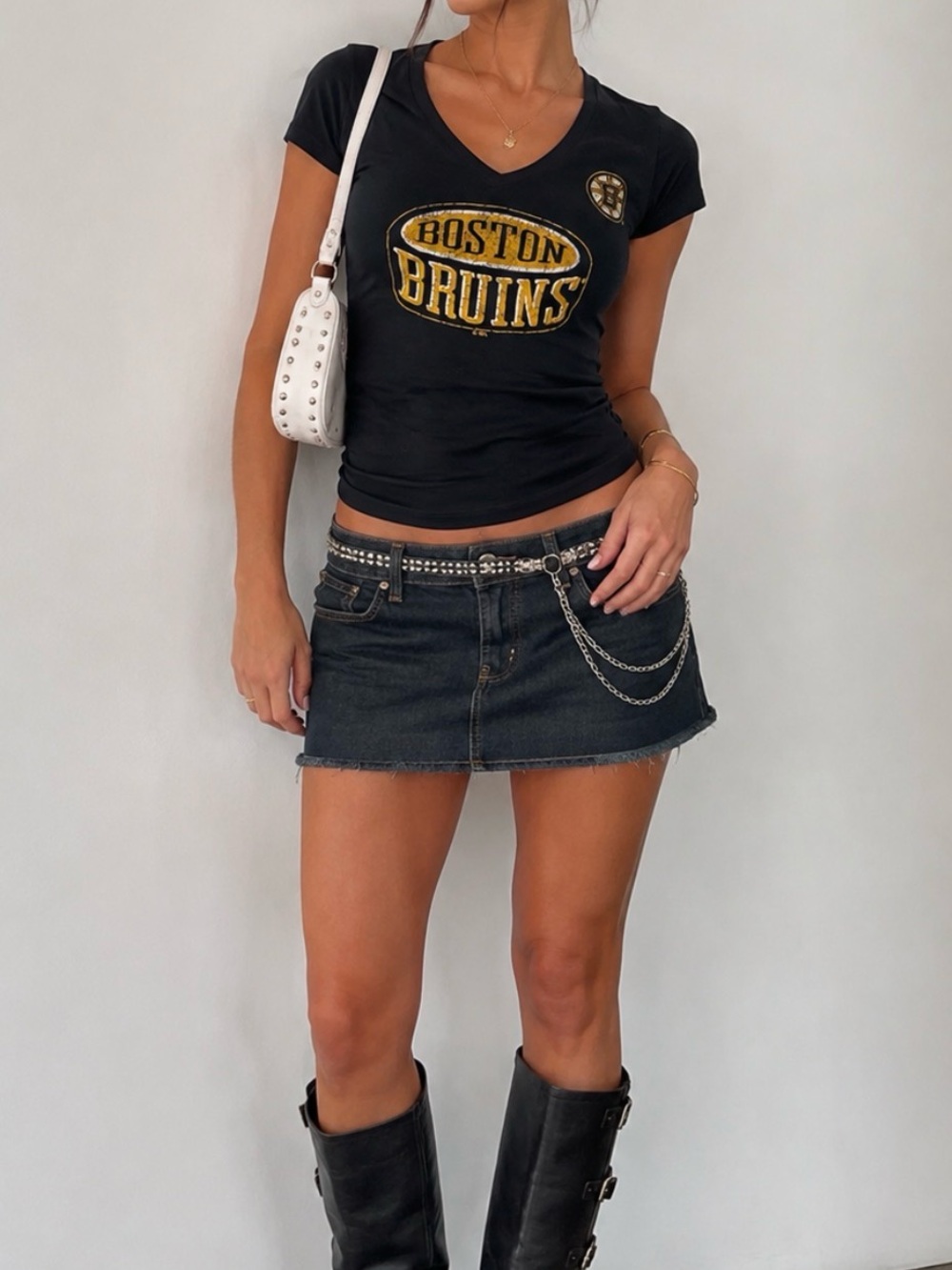 Hanes Black and Yellow Official Boston Bruins Women's Tee